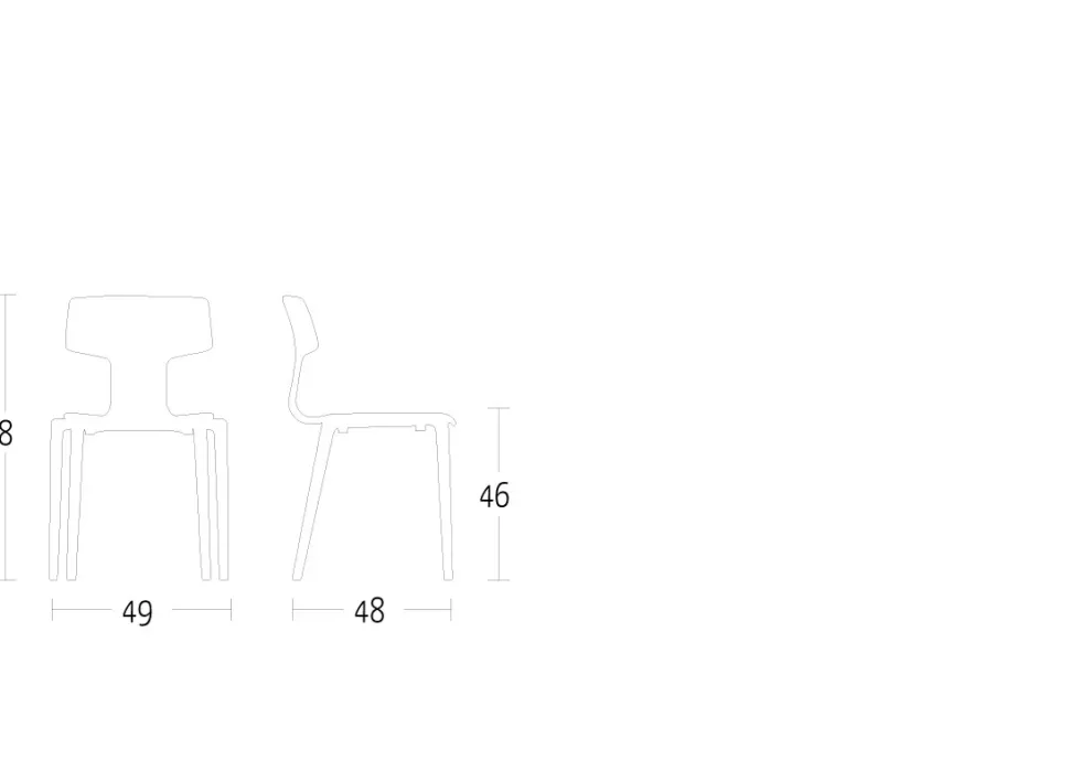 Sedia senza braccioli Nala di Altacom in Offerta Outlet