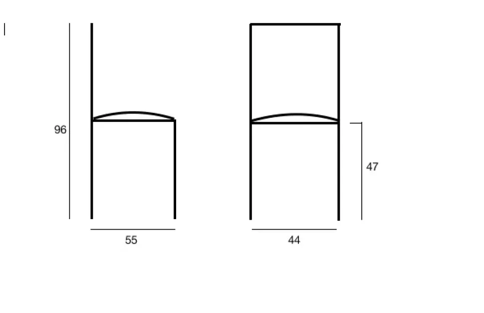 Sedia senza braccioli Naos di Artigianale in Offerta Outlet