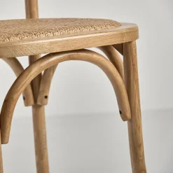 Sedia senza braccioli Ottavia di Dialma brown a prezzo Outlet