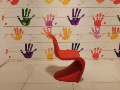 Sedia senza braccioli Panton junior rossa Vitra in Offerta Outlet