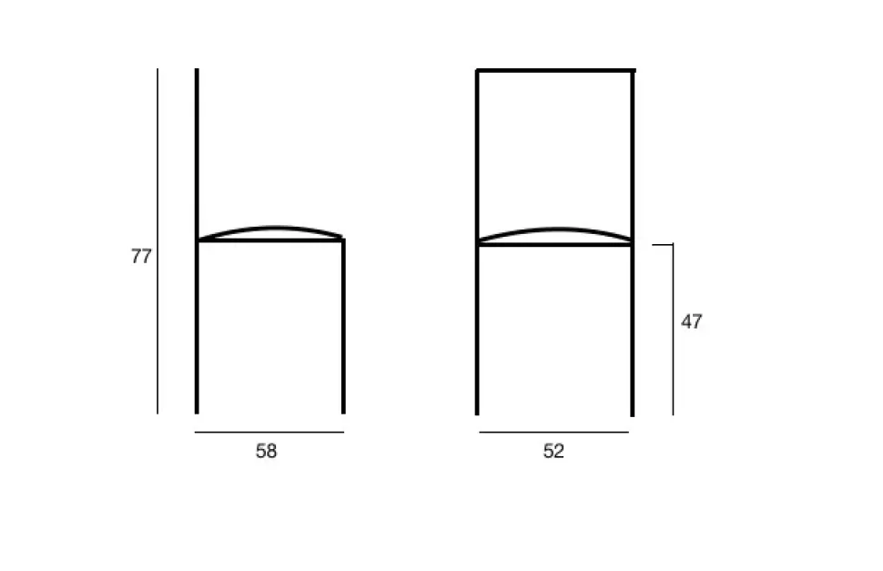 Sedia senza braccioli Sirio di Artigianale a prezzo Outlet