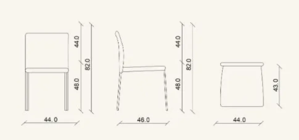 Sedia senza braccioli Stella Riflessi in Offerta Outlet