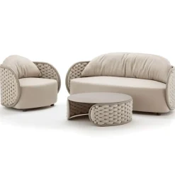 Set completo da giardino Set esterno luxury capri  Md work in Offerta Outlet