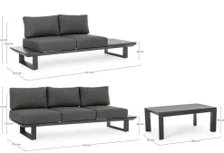 Set per l'esterno completo Salotto angolare konnor Bizzotto a prezzi outlet