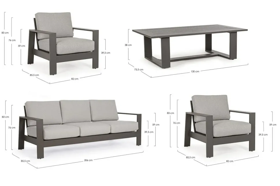Set per l'esterno modello Baltic Bizzotto SCONTATO