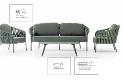 Set per l'esterno Set completo con rivestimento nautico  olefin idrorepellente a marchio Md work a prezzo scontato