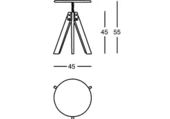 Sgabello con base centrale Giotto Zanotta a prezzi convenienti