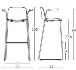 Sgabello da soggiorno Sgabello troy polipropylene rosso magis Magis in Offerta Outlet