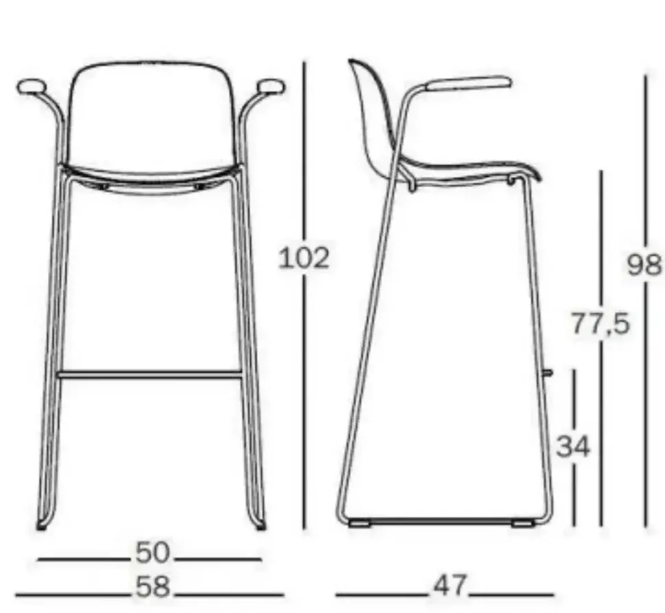 Sgabello da soggiorno Sgabello troy polipropylene rosso magis Magis in Offerta Outlet