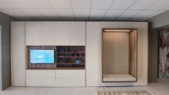 Soggiorno completo Alcova con letto di Tumidei in melamminico in Offerta Outlet