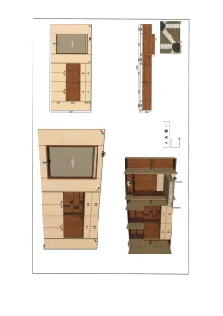Soggiorno completo Alcova con letto di Tumidei in melamminico in Offerta Outlet