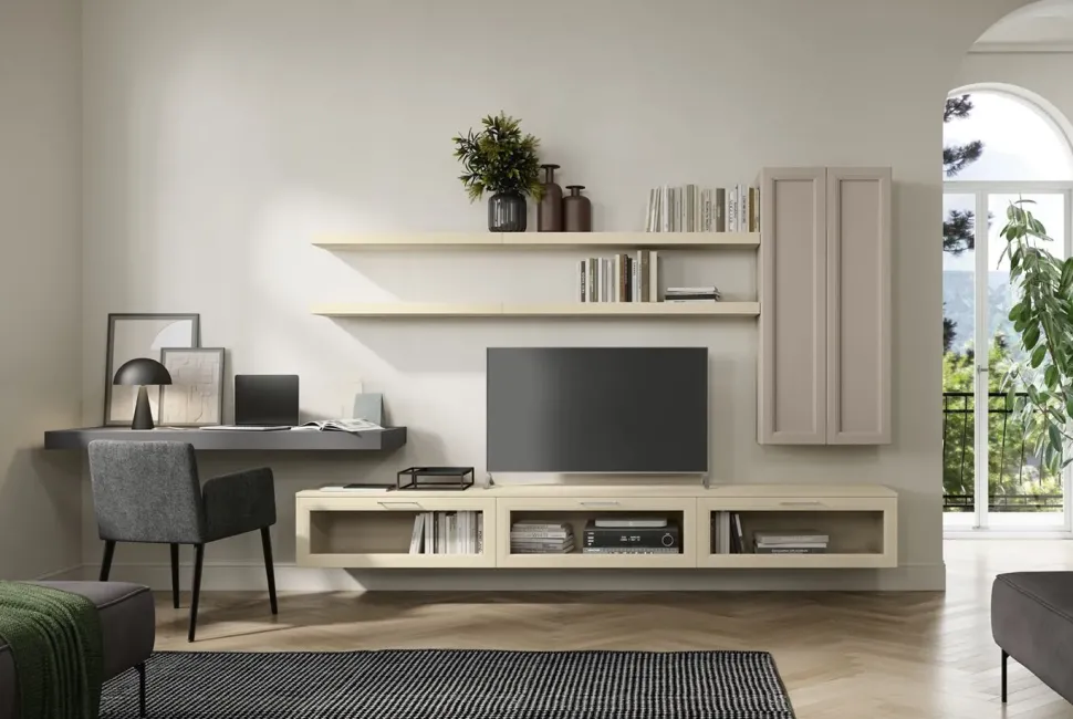 Soggiorno completo Arcadia as 101 di Febal in stile classico a prezzi convenienti