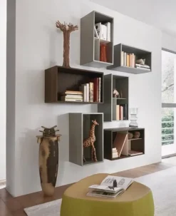 Soggiorno completo Composizione 01  di Sangiacomo in laccato opaco a prezzo scontato