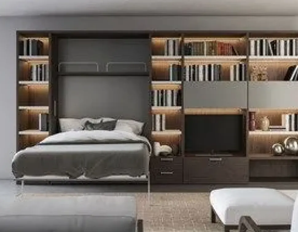 Soggiorno completo Desirè di Artigianale in laminato materico in Offerta Outlet