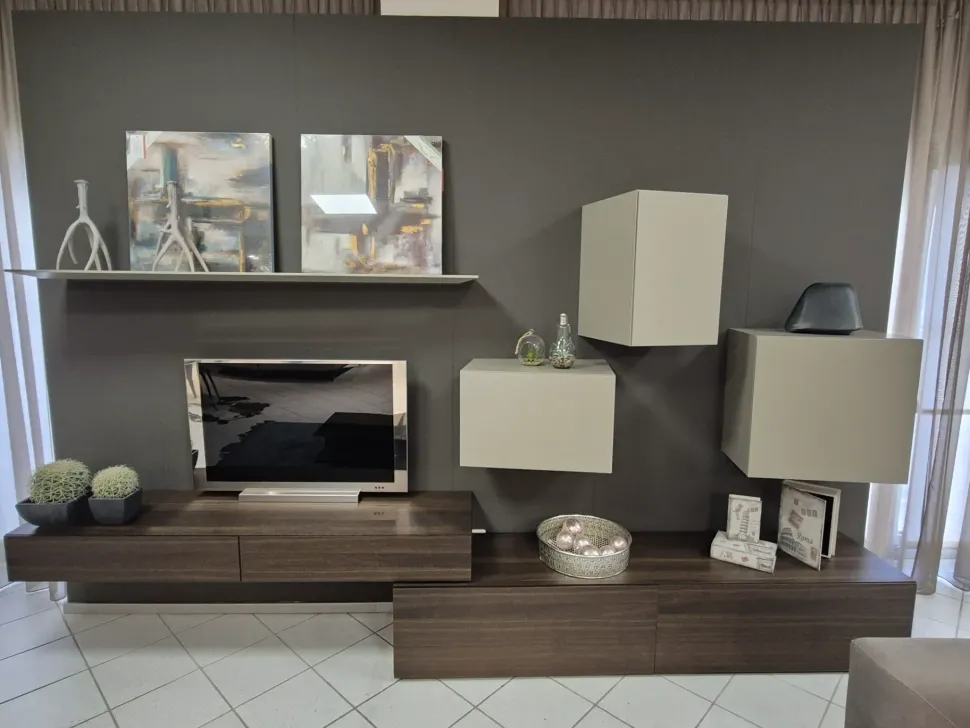 Soggiorno completo Imodulart di Presotto in legno a prezzo scontato