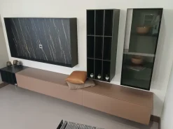 Soggiorno completo Inspire di Caccaro in laccato opaco a prezzo scontato