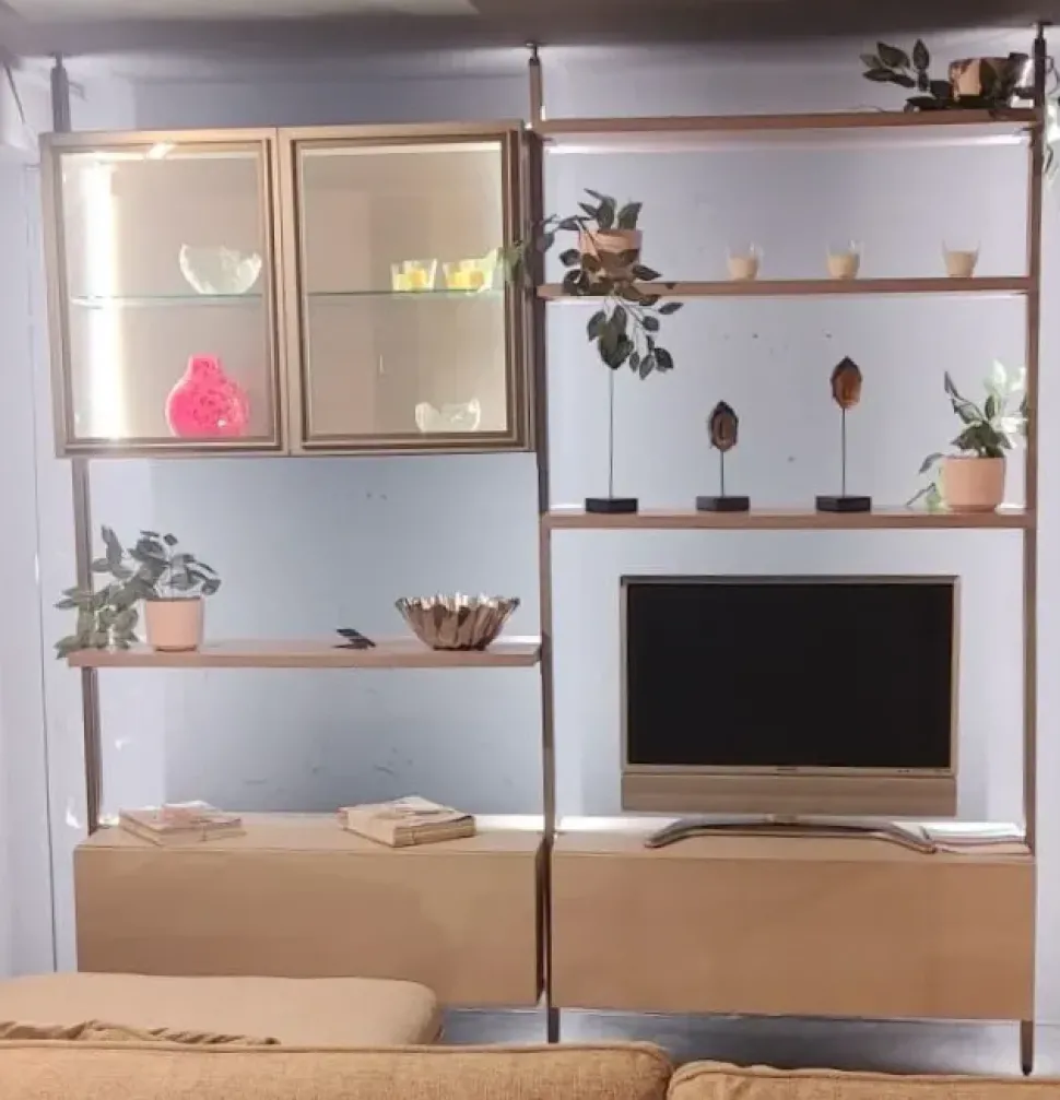 Soggiorno completo Living moretti design (mercantini) di Mercantini in laccato opaco in Offerta Outlet