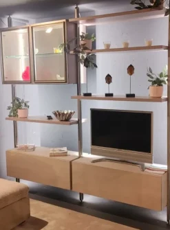 Soggiorno completo Living moretti design (mercantini) di Mercantini in laccato opaco in Offerta Outlet