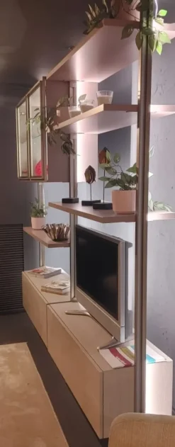 Soggiorno completo Living moretti design (mercantini) di Mercantini in laccato opaco in Offerta Outlet