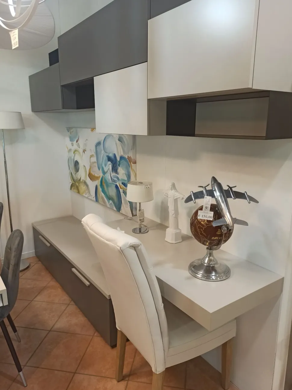 Soggiorno completo Luce di Colombini casa in laminato opaco in Offerta Outlet