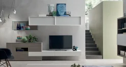 Soggiorno completo Maronese in laccato opaco in Offerta Outlet