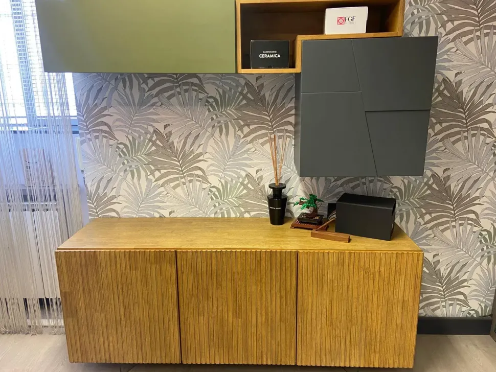 Soggiorno completo modello Star di Fgf mobili a prezzo Outlet