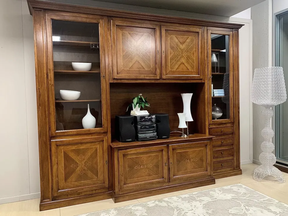 Soggiorno completo modello Parete finitura bassano di Artigianale in Offerta Outlet