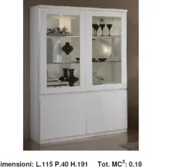 Soggiorno completo Modello roma laccato bianco lucido Artigianale OFFERTA OUTLET