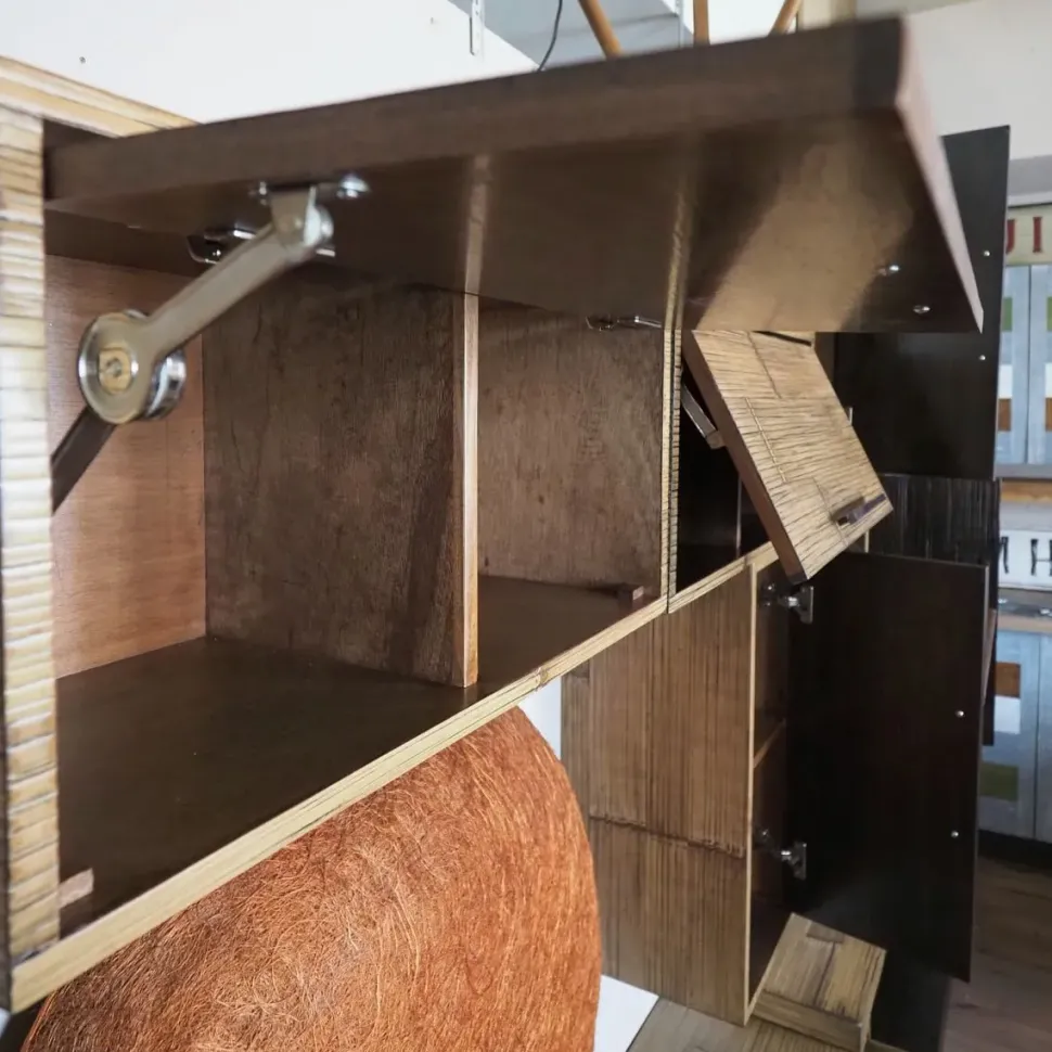 Soggiorno completo modello Composizione soggiorno bortoli bambu miele e black di Bortoli a prezzo scontato