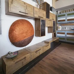 Soggiorno completo modello Composizione soggiorno bortoli bambu miele e black di Bortoli a prezzo scontato