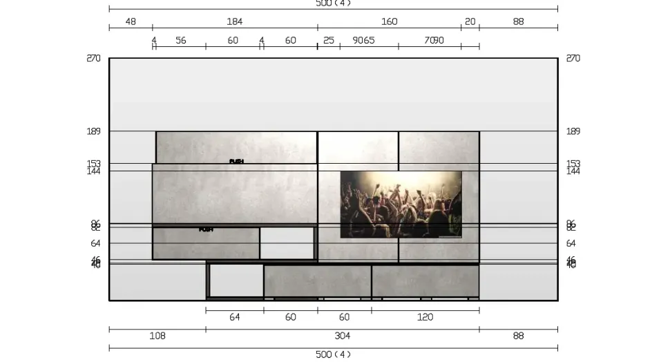 Soggiorno completo modello Sm016 di Imab in Offerta Outlet