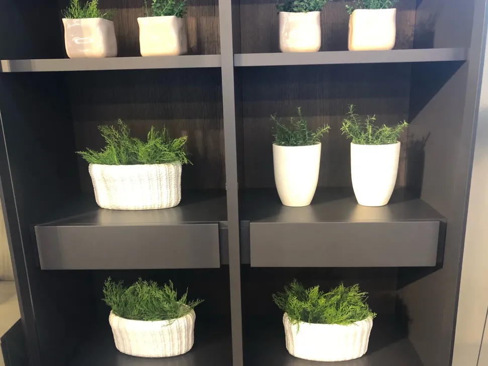 Soggiorno completo Modo di Sangiacomo in laccato opaco in Offerta Outlet