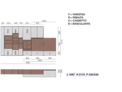Soggiorno completo Modo di Sangiacomo in laccato opaco a prezzo scontato