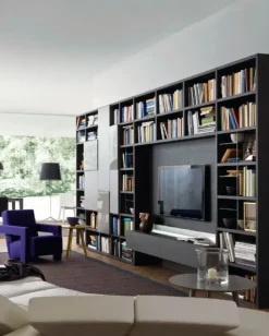 Soggiorno completo Modo m5c54 di Sangiacomo in legno in Offerta Outlet