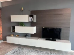 Soggiorno completo Modulart di Presotto in laccato opaco a prezzo scontato