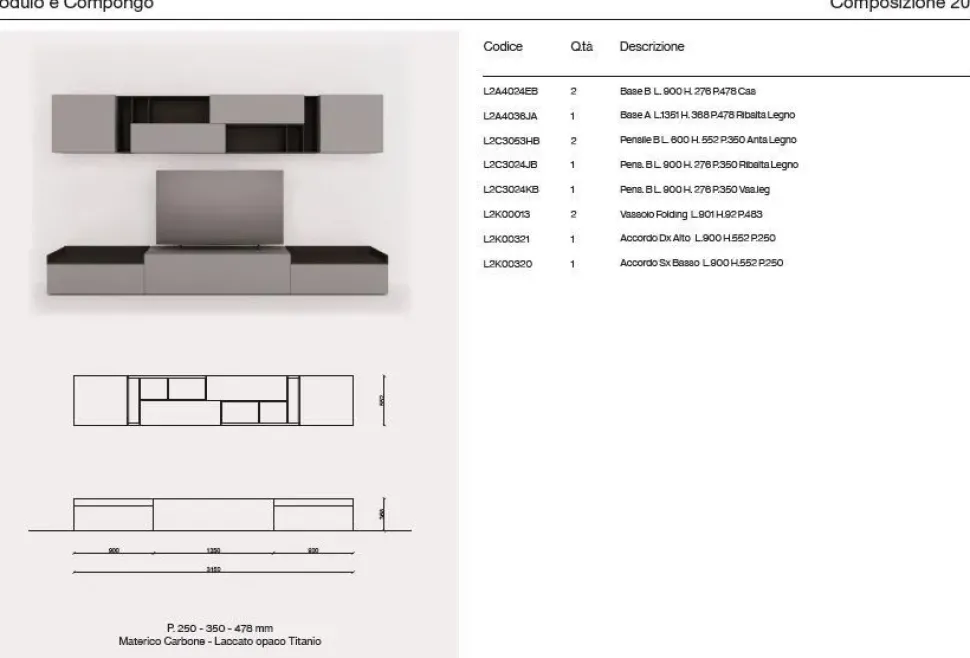 Soggiorno completo Orme day 20 di Orme in stile moderno a prezzi outlet
