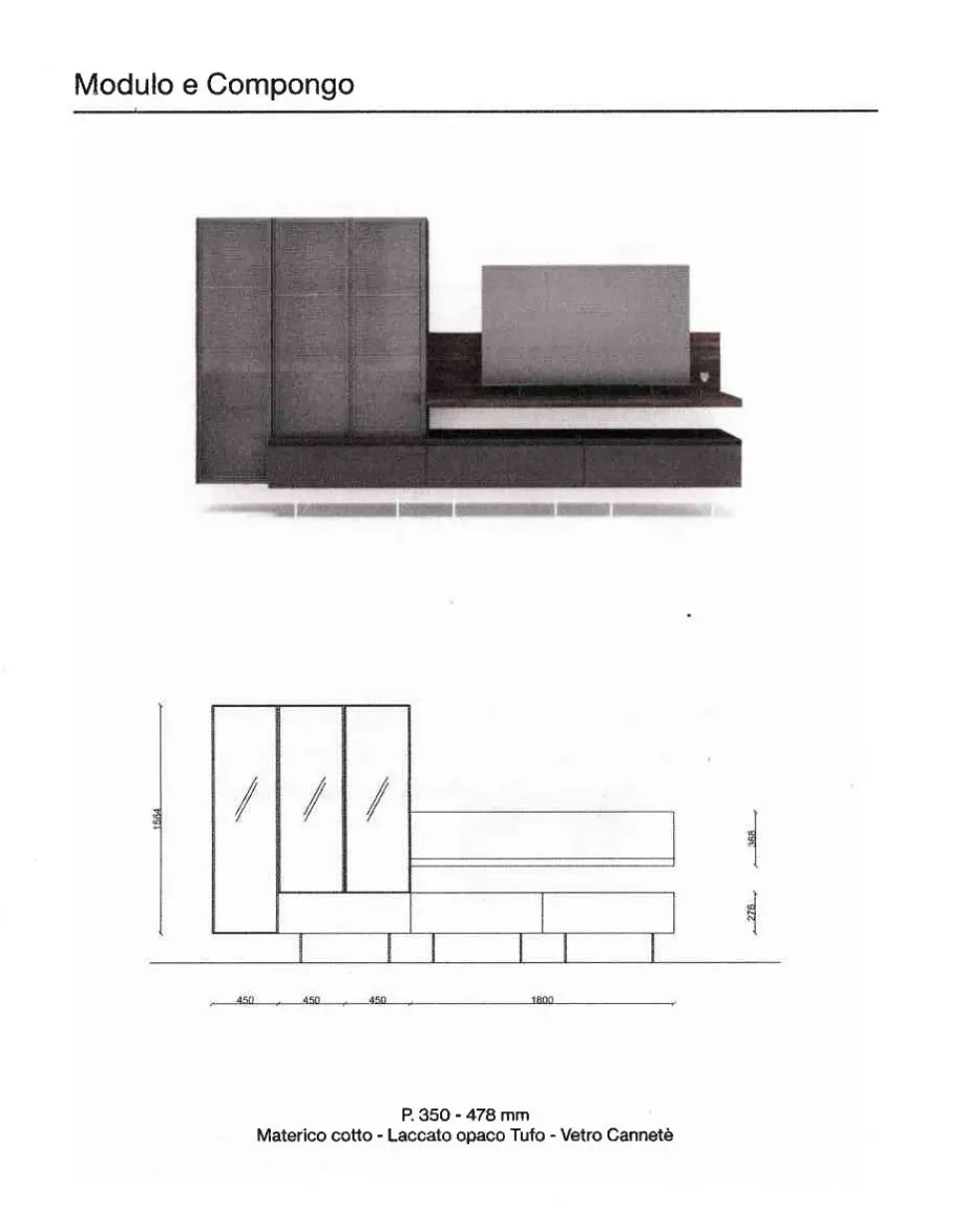 Soggiorno completo Orme day 05 di Orme in laminato materico a prezzo scontato