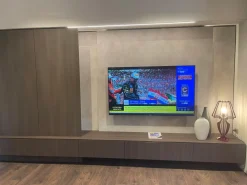 Soggiorno completo Parete modulnova mh6 di Modulnova in laminato materico a prezzo scontato