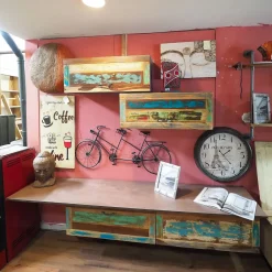 Soggiorno completo Parete soggiorno vintage legno recicle india di Outlet etnico in stile moderno a prezzi convenienti