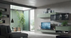 Soggiorno completo Sa 1551 Maronese in laccato opaco a prezzo Outlet