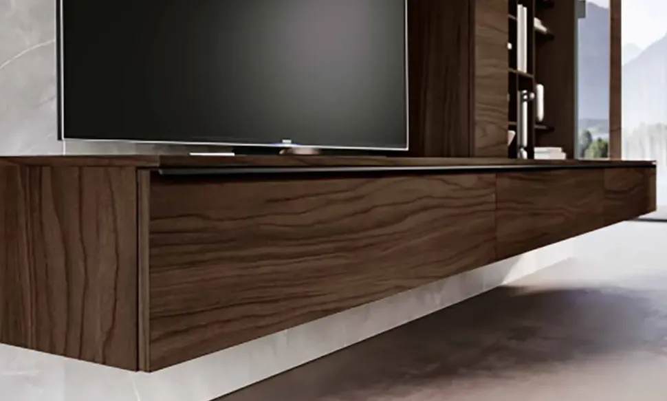 Soggiorno completo Sm005 di Imab in laminato materico a prezzo scontato