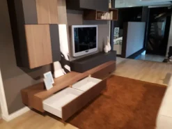 Soggiorno completo Soggiorno mobilegam in legno noce cannettato di Mobilgam in stile design con forte sconto