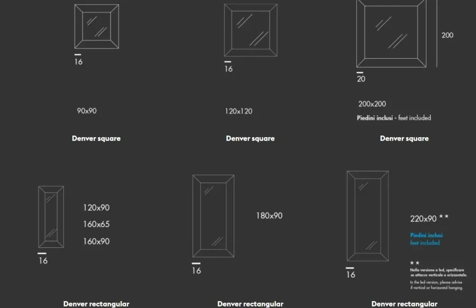 Specchio Denver rectangular di Sovet a prezzi scontati