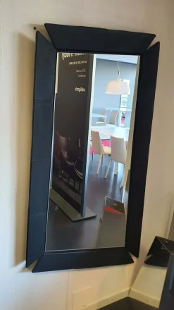 Specchio design Bigxy cuoio di Ozzio scontato -72%