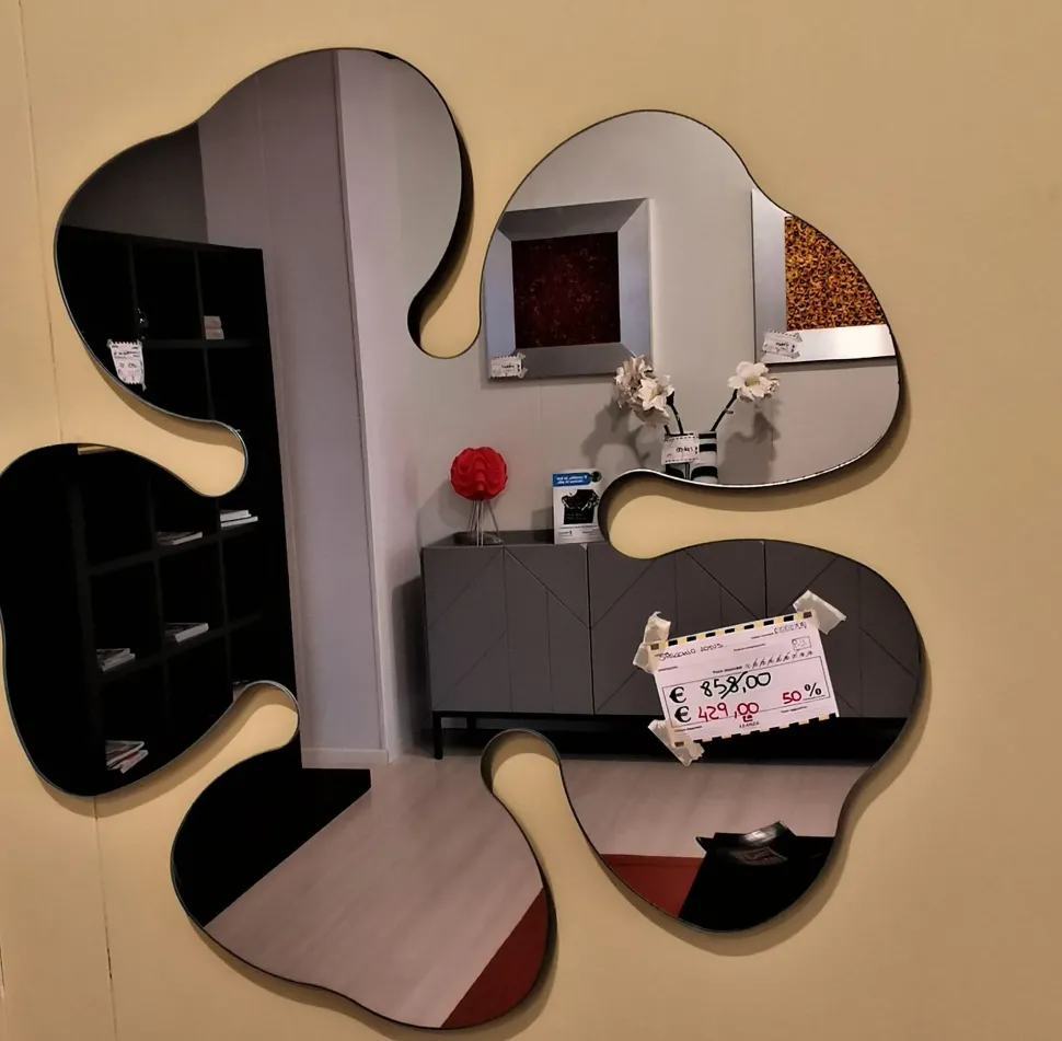 Specchio design Le foglie di Artigianale in Offerta Outlet