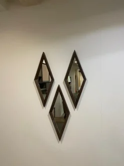 Specchio moderna Composizione specchi rombo  di Artigianale in Offerta Outlet