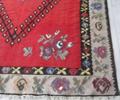 Tappeto classico Kilim, tappeto orientale rombo centrale, rug Tisca a prezzo scontato