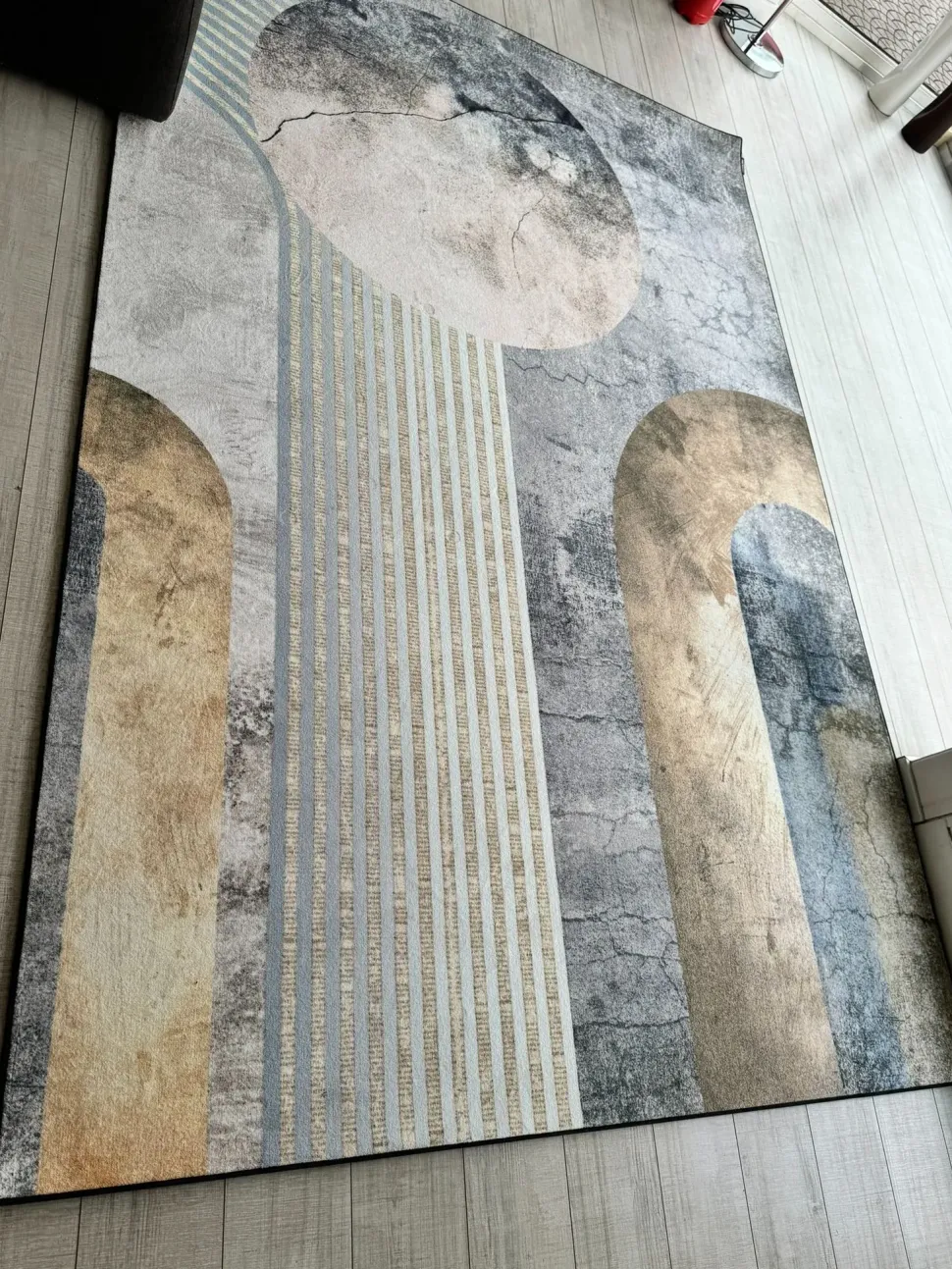 Tappeto modello Modello clock di inkiostro bianco Adriani e rossi con sconti imperdibili