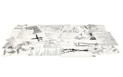 Tappeto Moderno sagomato  modello Appunti a prezzi convenienti