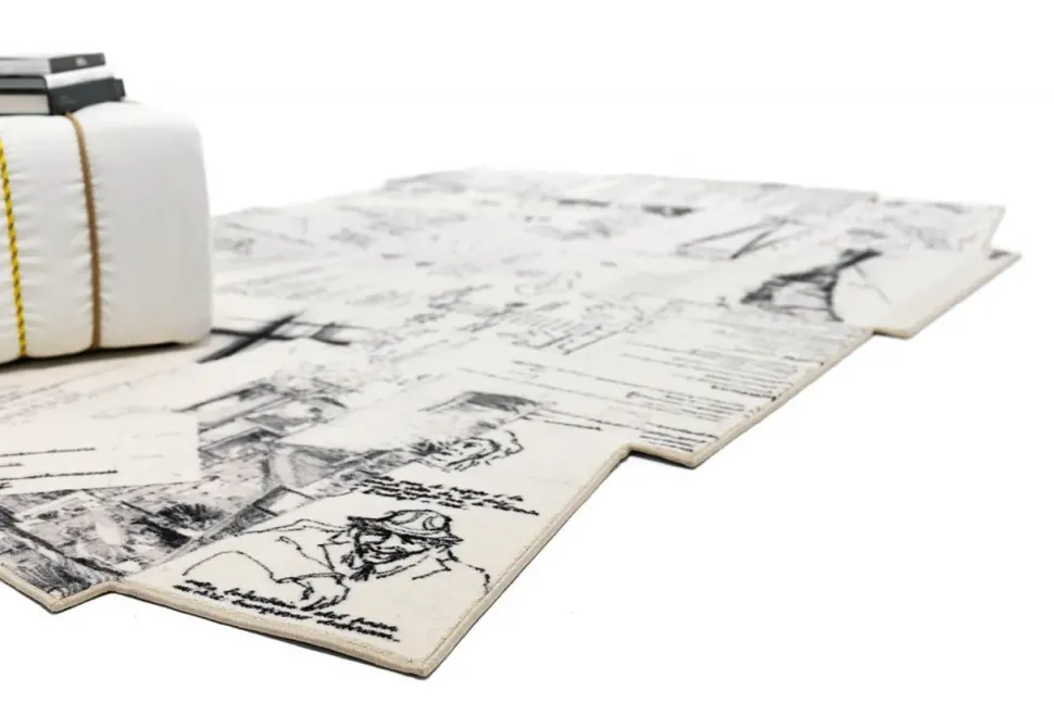 Tappeto Moderno sagomato modello Appunti a prezzi convenienti